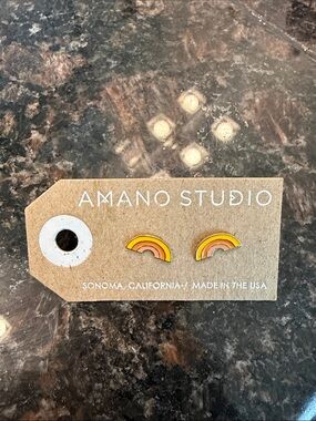 Amano Studio Yellow Rainbow Stud Earrings Like New